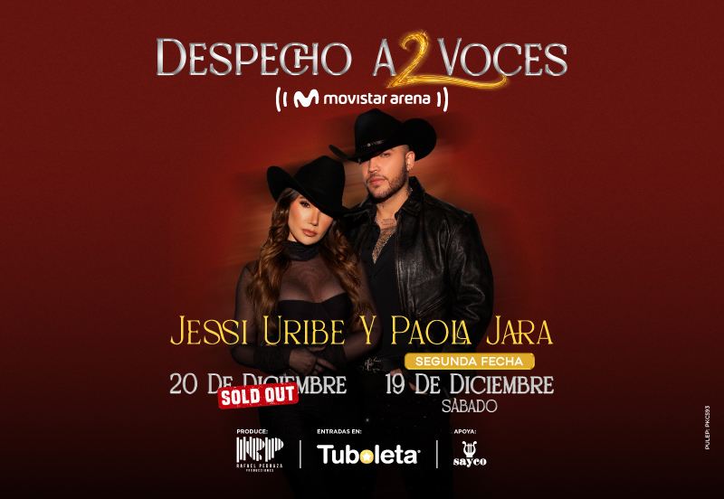 Despecho a 2 voces · Jessi Uribe y Paola Jara, Movistar Arena