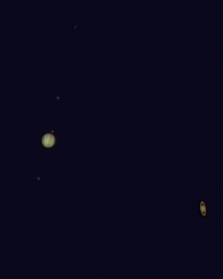 Júpiter y Saturno desde Bogotá