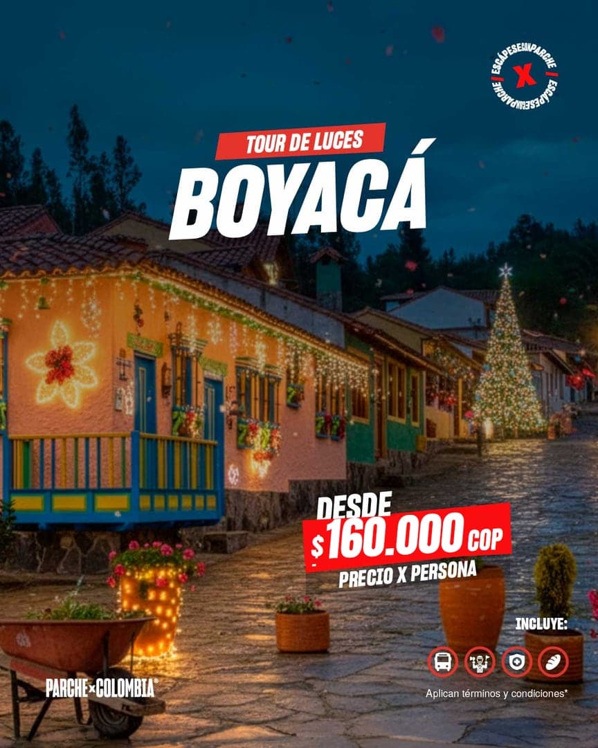 Tour de Luces por Boyacá: desde $160.000 por persona