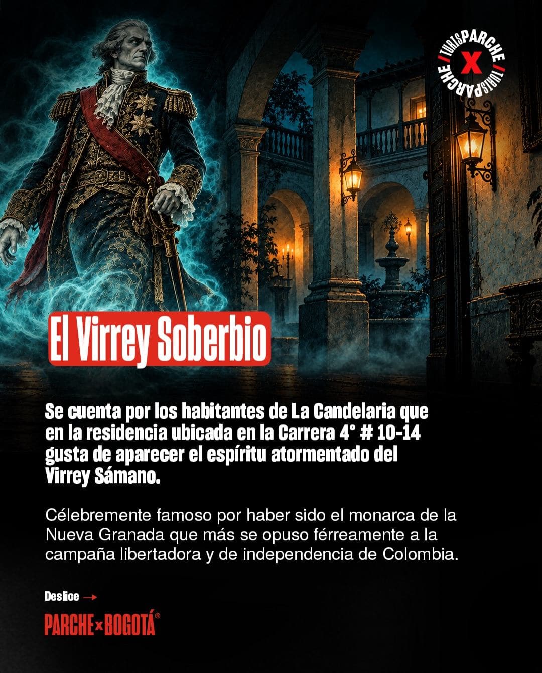 Ilustración de El Virrey Soberbio, leyenda de La Candelaria