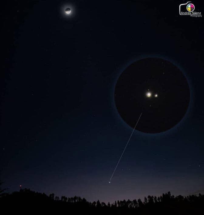 Júpiter y Saturno desde El Retiro, Antioquia