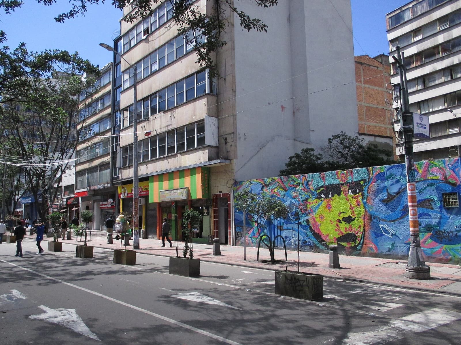 El arte urbano también se vive en la Carrera Séptima peatonal